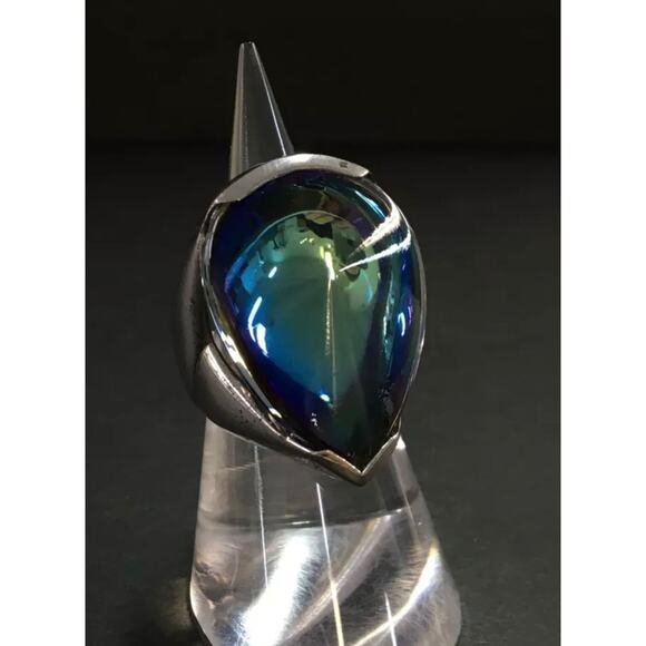 AMAZING Baccarat Fleur De Psyche 925 Sterling Silver Ring - Picture 2 of 5